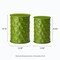 Set of 2 Embossed Honeycomb Texture Cylindrical Metal Garden Stool